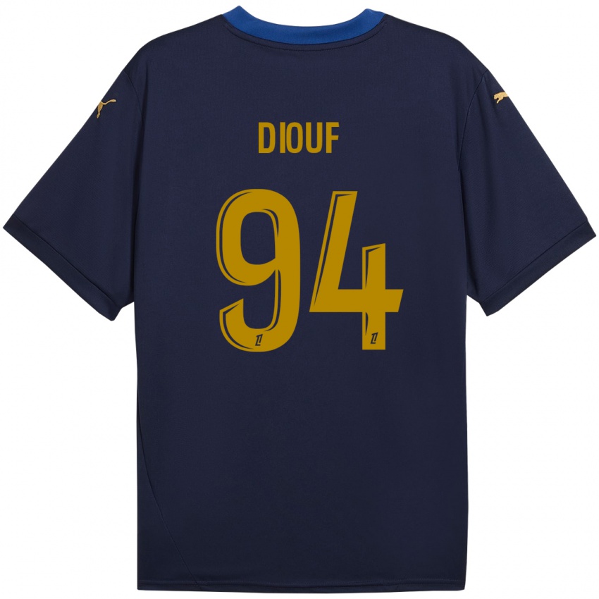 Homem Camisola Yehvann Diouf #94 Ouro Da Marinha Alternativa 2024/25 Camisa Brasil