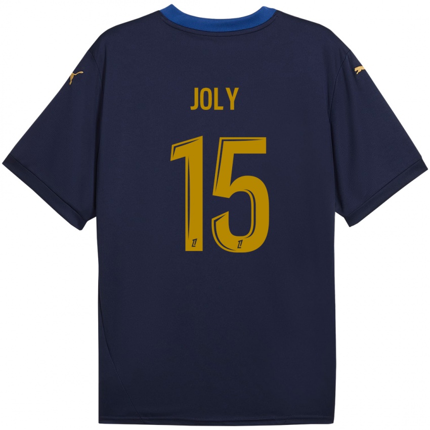 Homem Camisola Lou-Ann Joly #15 Ouro Da Marinha Alternativa 2024/25 Camisa Brasil