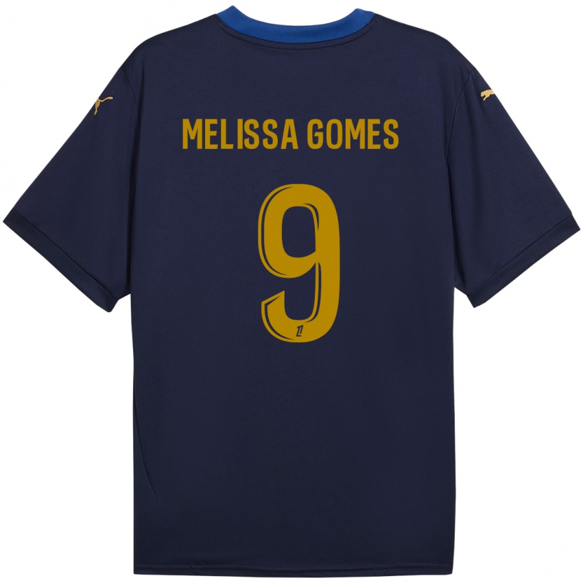 Homem Camisola Melissa Ferreira Gomes #9 Ouro Da Marinha Alternativa 2024/25 Camisa Brasil