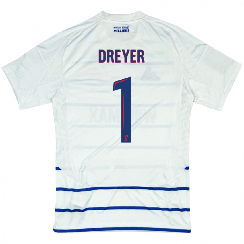 Homem Camisola Matthieu Dreyer #1 Azul Branco Alternativa 2024/25 Camisa Brasil