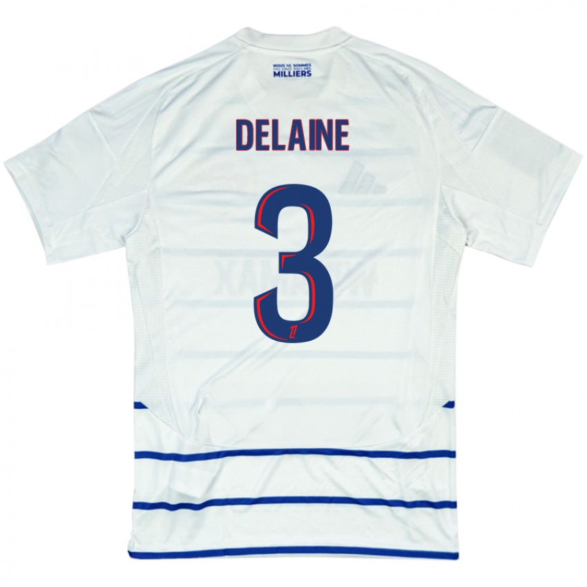 Homem Camisola Thomas Delaine #3 Azul Branco Alternativa 2024/25 Camisa Brasil