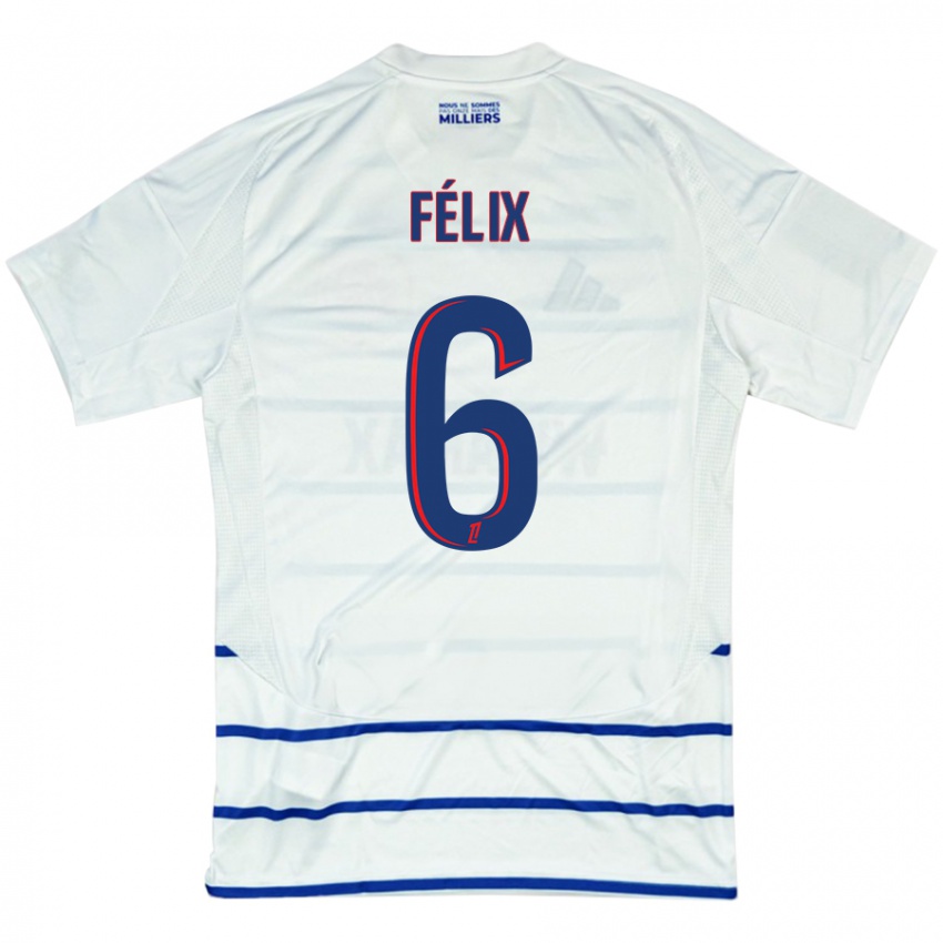 Homem Camisola Félix Lemaréchal #6 Azul Branco Alternativa 2024/25 Camisa Brasil