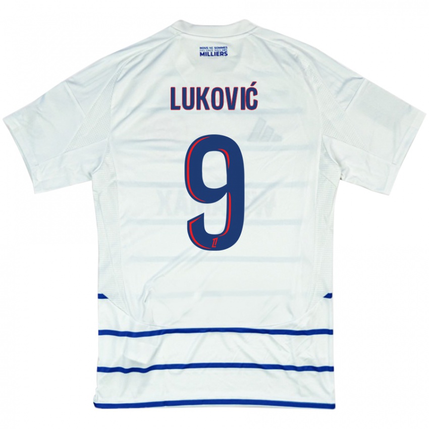 Homem Camisola Milos Lukovic #9 Azul Branco Alternativa 2024/25 Camisa Brasil