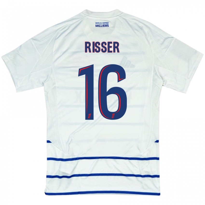 Homem Camisola Robin Risser #16 Azul Branco Alternativa 2024/25 Camisa Brasil