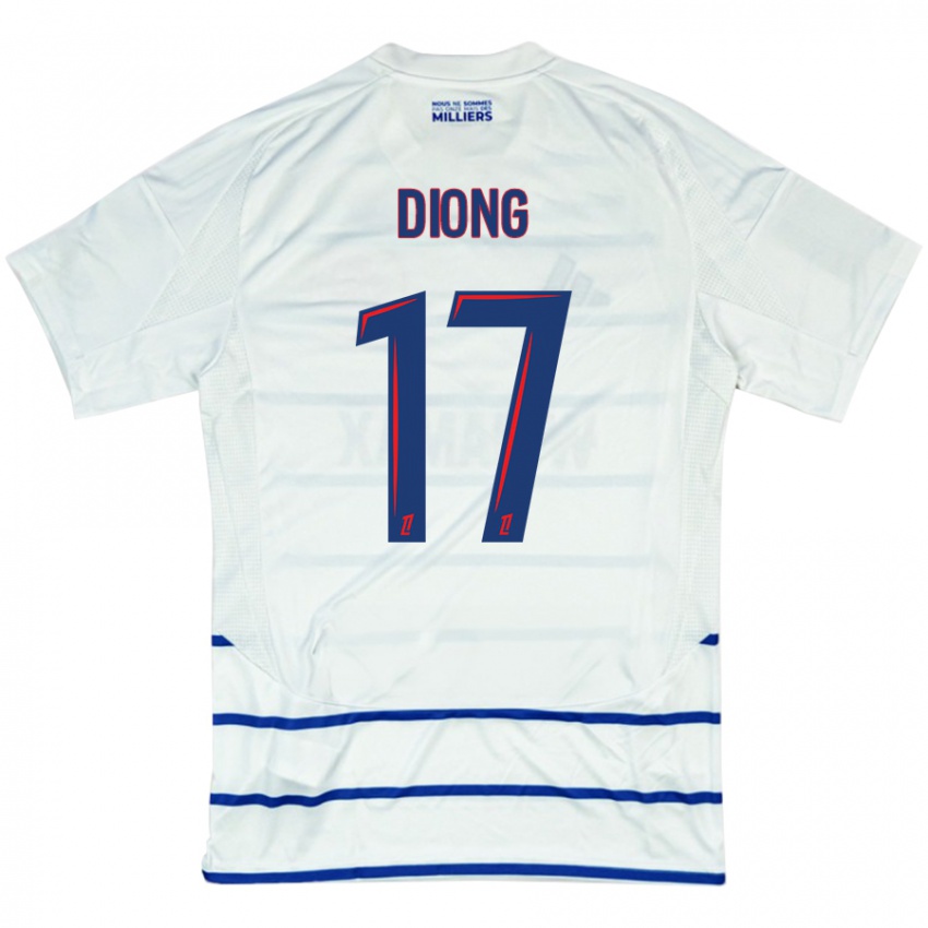 Homem Camisola Pape Diong #17 Azul Branco Alternativa 2024/25 Camisa Brasil