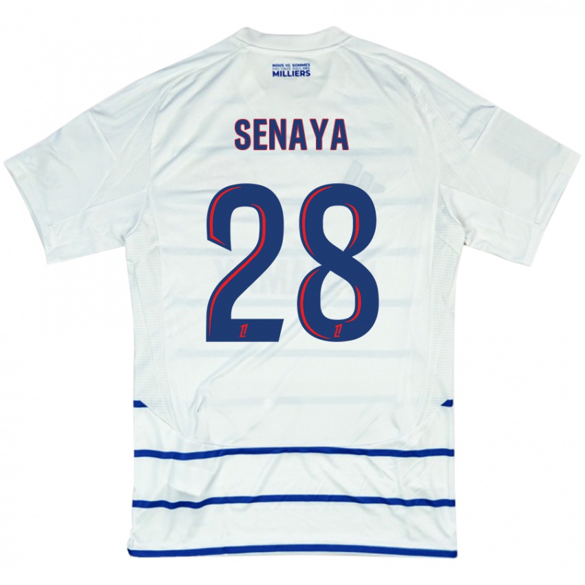 Homem Camisola Marvin Senaya #28 Azul Branco Alternativa 2024/25 Camisa Brasil