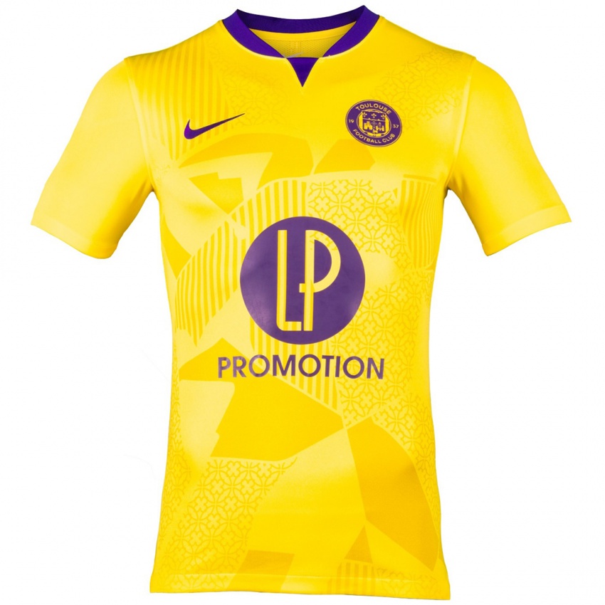 Homem Camisola Gaëtan Bakhouche Piernas #0 Roxo Amarelo Alternativa 2024/25 Camisa Brasil