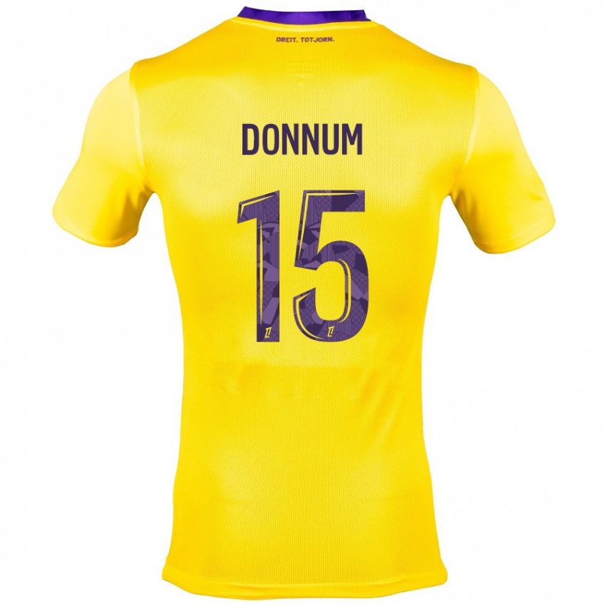 Homem Camisola Aron Dønnum #15 Roxo Amarelo Alternativa 2024/25 Camisa Brasil