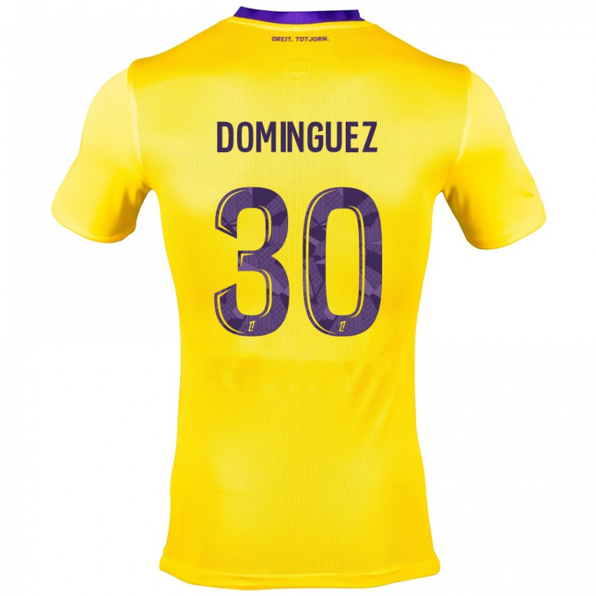 Homem Camisola Álex Domínguez #30 Roxo Amarelo Alternativa 2024/25 Camisa Brasil