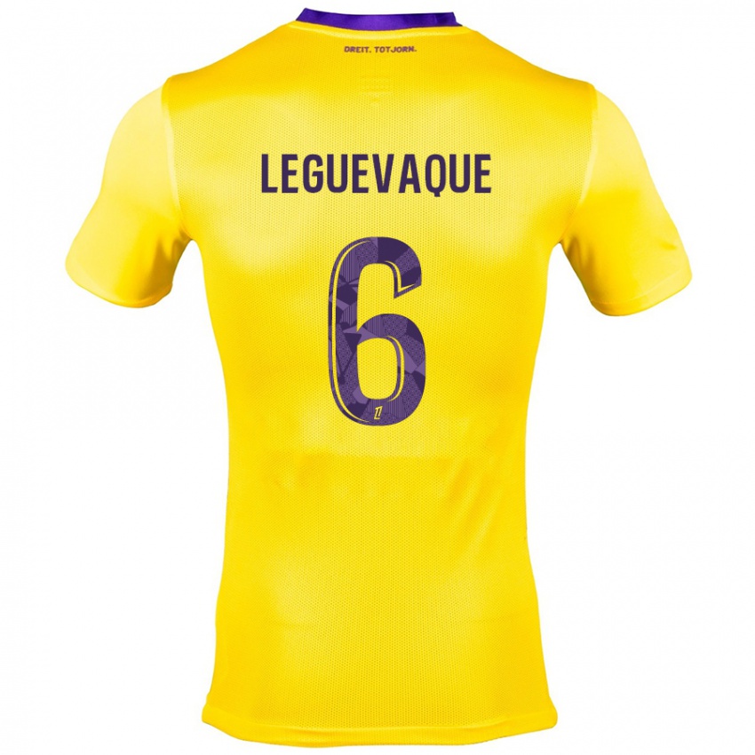 Homem Camisola Laurie Leguevaque #6 Roxo Amarelo Alternativa 2024/25 Camisa Brasil