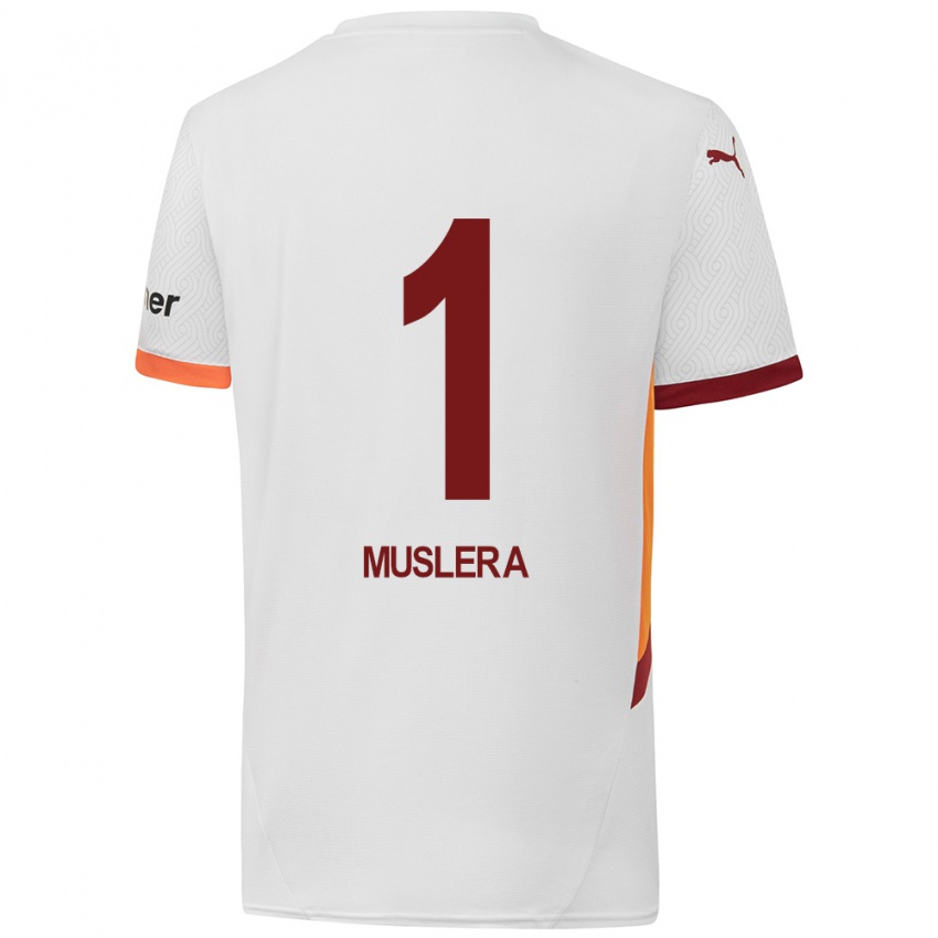 Homem Camisola Fernando Muslera #1 Branco Amarelo Vermelho Alternativa 2024/25 Camisa Brasil