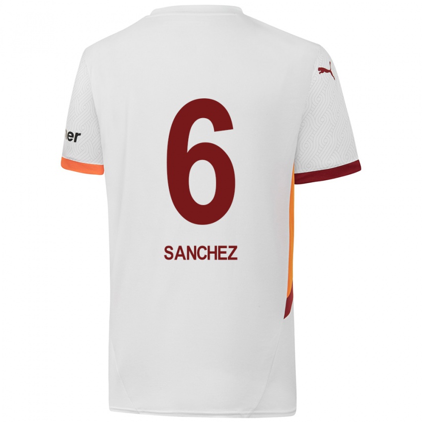 Homem Camisola Davinson Sanchez #6 Branco Amarelo Vermelho Alternativa 2024/25 Camisa Brasil