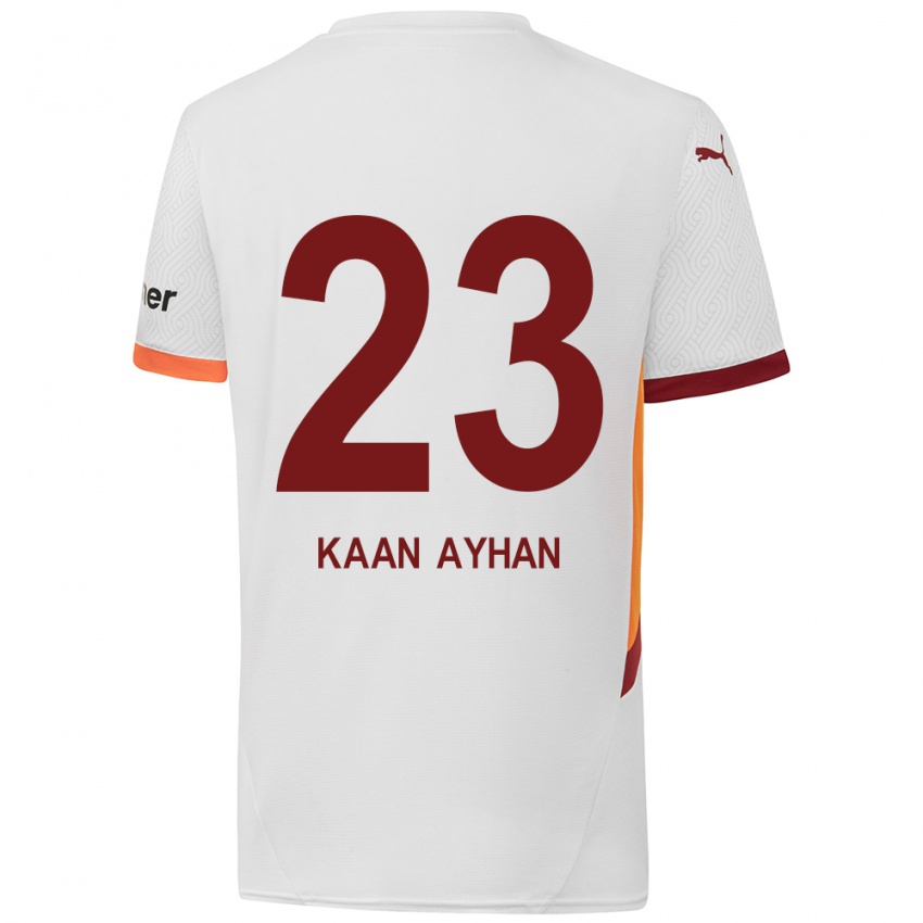 Homem Camisola Kaan Ayhan #23 Branco Amarelo Vermelho Alternativa 2024/25 Camisa Brasil