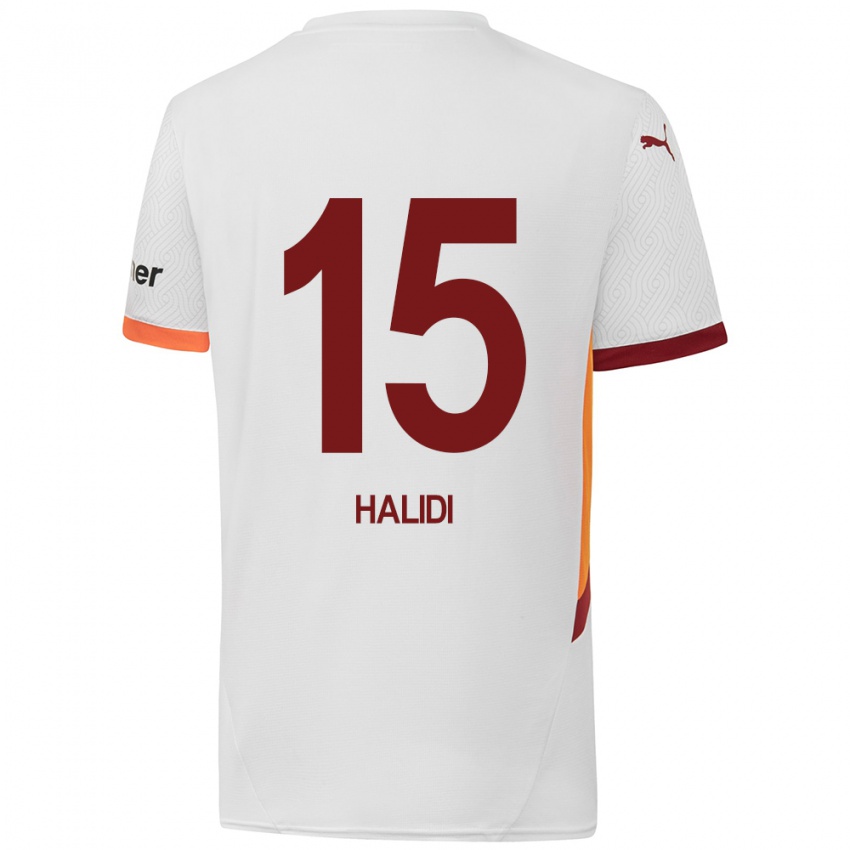 Homem Camisola Isa Halidi #15 Branco Amarelo Vermelho Alternativa 2024/25 Camisa Brasil