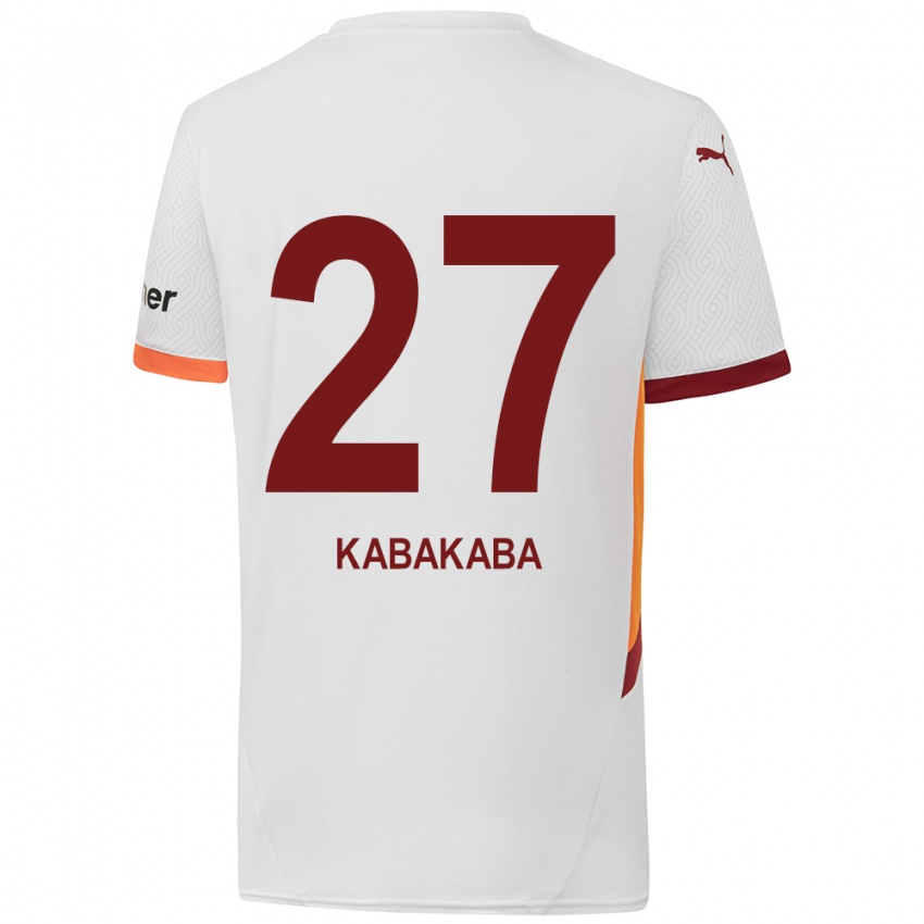 Homem Camisola Naomie Kabakaba #27 Branco Amarelo Vermelho Alternativa 2024/25 Camisa Brasil