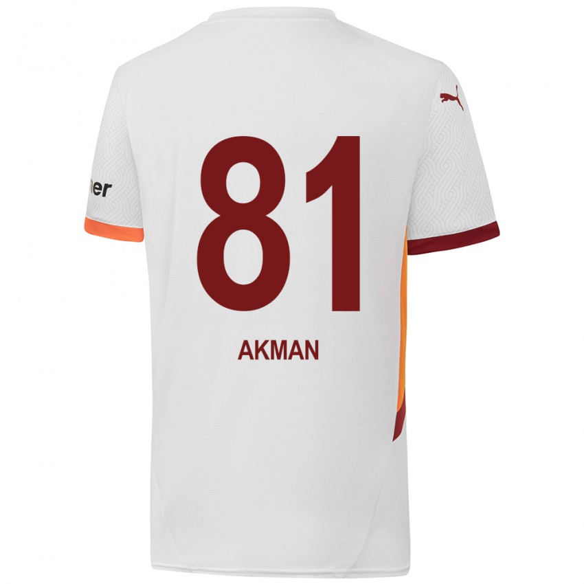 Homem Camisola Hamza Akman #81 Branco Amarelo Vermelho Alternativa 2024/25 Camisa Brasil