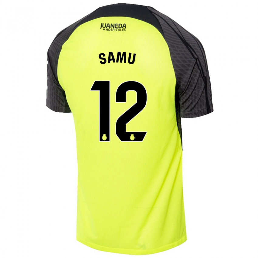 Homem Camisola Samú Costa #12 Verde Fluorescente Preto Alternativa 2024/25 Camisa Brasil