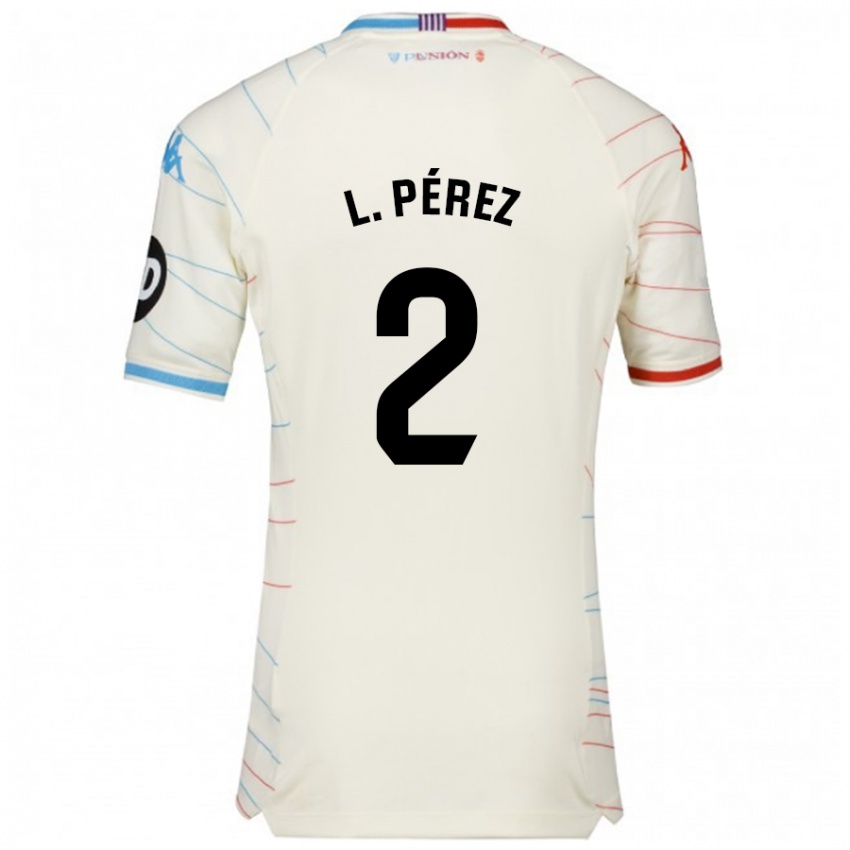 Homem Camisola Luis Pérez #2 Azul Vermelho Branco Alternativa 2024/25 Camisa Brasil