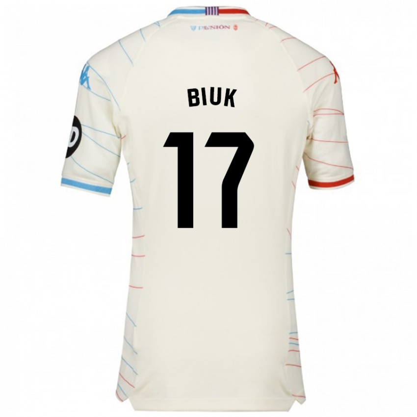 Homem Camisola Stipe Biuk #17 Azul Vermelho Branco Alternativa 2024/25 Camisa Brasil