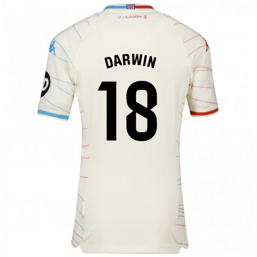 Homem Camisola Darwin Machís #18 Azul Vermelho Branco Alternativa 2024/25 Camisa Brasil