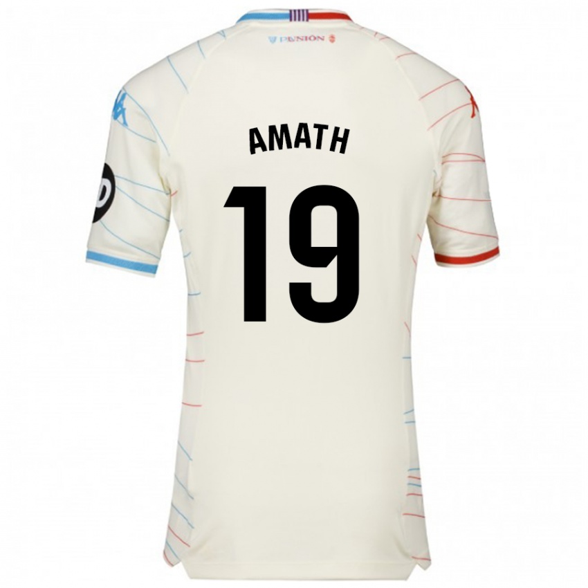 Homem Camisola Amath Ndiaye #19 Azul Vermelho Branco Alternativa 2024/25 Camisa Brasil