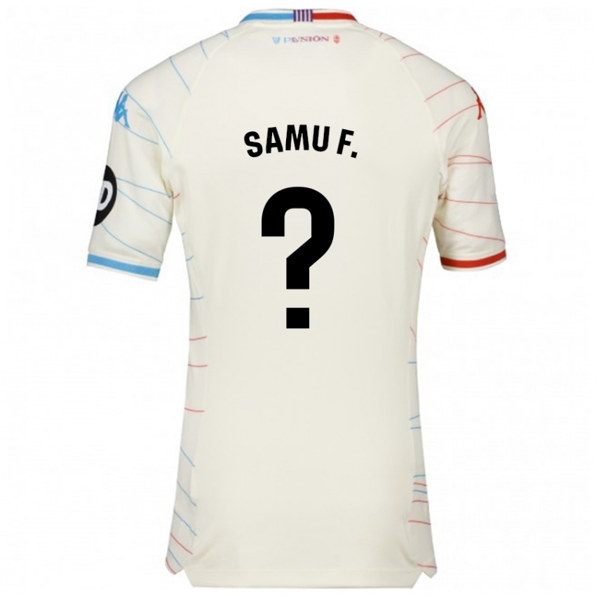 Homem Camisola Samu Fernández #0 Azul Vermelho Branco Alternativa 2024/25 Camisa Brasil