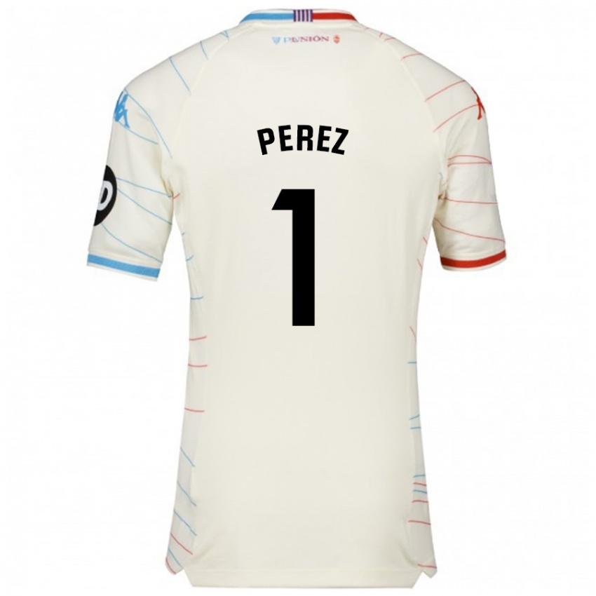 Homem Camisola Fer Pérez #1 Azul Vermelho Branco Alternativa 2024/25 Camisa Brasil