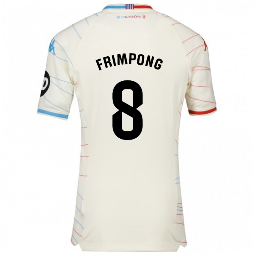 Homem Camisola Eugene Frimpong #8 Azul Vermelho Branco Alternativa 2024/25 Camisa Brasil