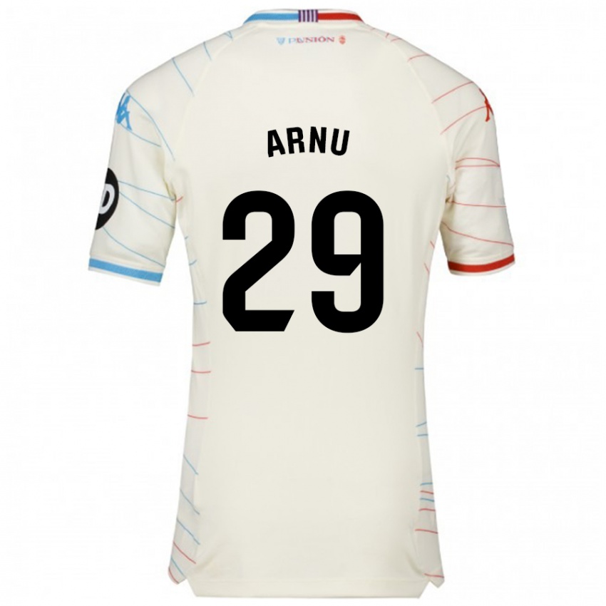 Homem Camisola Adrián Arnu #29 Azul Vermelho Branco Alternativa 2024/25 Camisa Brasil