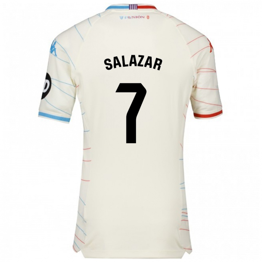 Homem Camisola Israel Salazar #7 Azul Vermelho Branco Alternativa 2024/25 Camisa Brasil