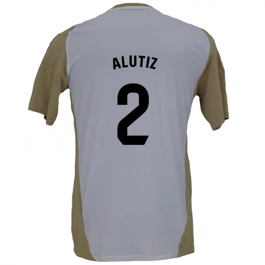 Homem Camisola Hodei Alutiz #2 Branco Brown Alternativa 2024/25 Camisa Brasil