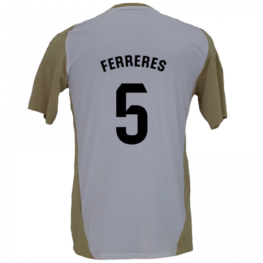 Homem Camisola Manolo Ferreres #5 Branco Brown Alternativa 2024/25 Camisa Brasil