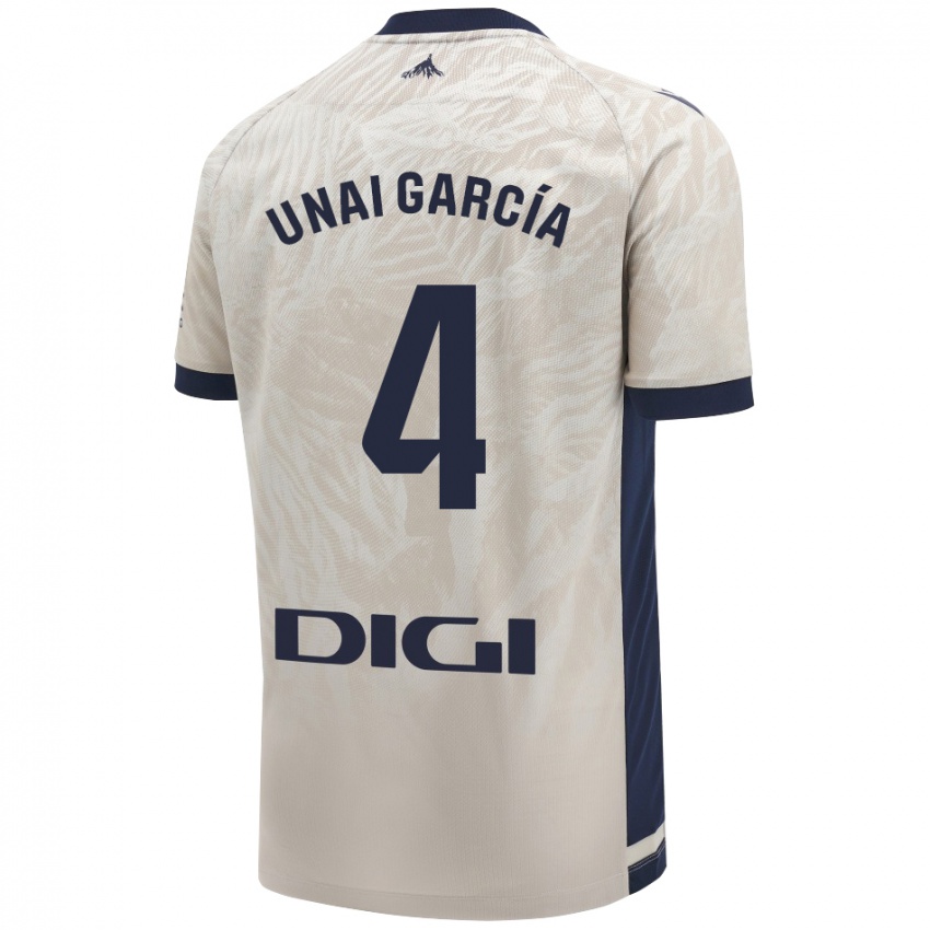 Homem Camisola Unai García #4 Cinza Leve Alternativa 2024/25 Camisa Brasil