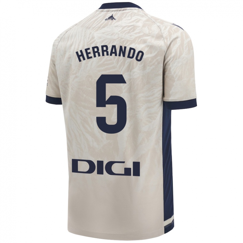 Homem Camisola Jorge Herrando #5 Cinza Leve Alternativa 2024/25 Camisa Brasil