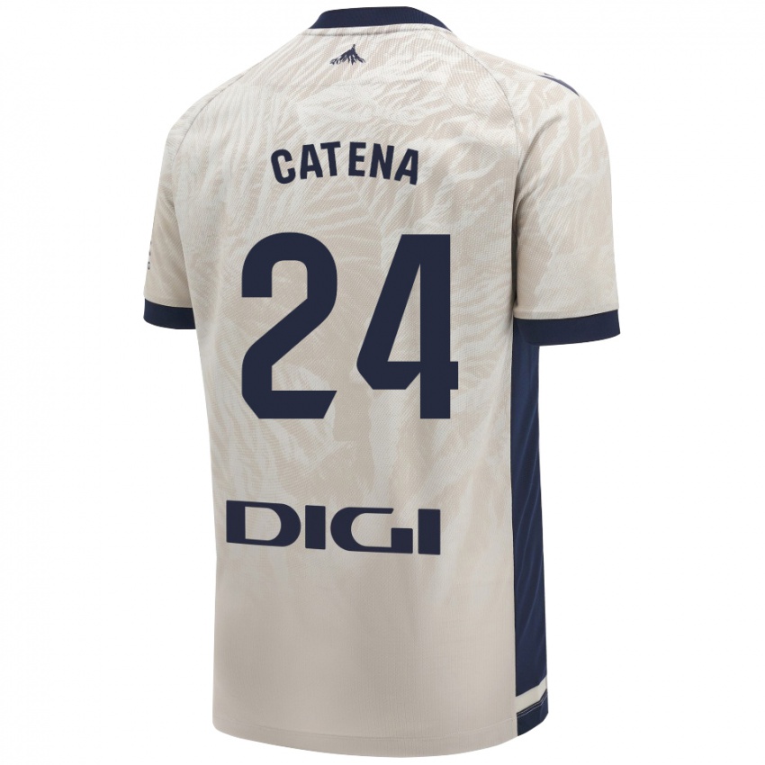 Homem Camisola Alejandro Catena #24 Cinza Leve Alternativa 2024/25 Camisa Brasil