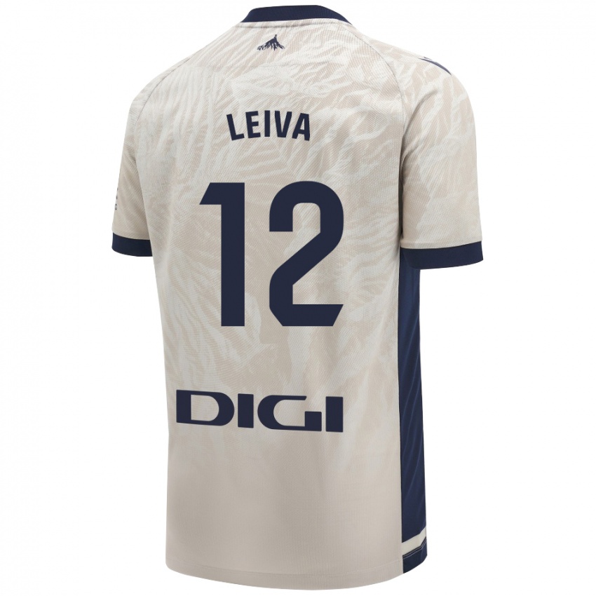 Homem Camisola Álvaro Leiva #12 Cinza Leve Alternativa 2024/25 Camisa Brasil