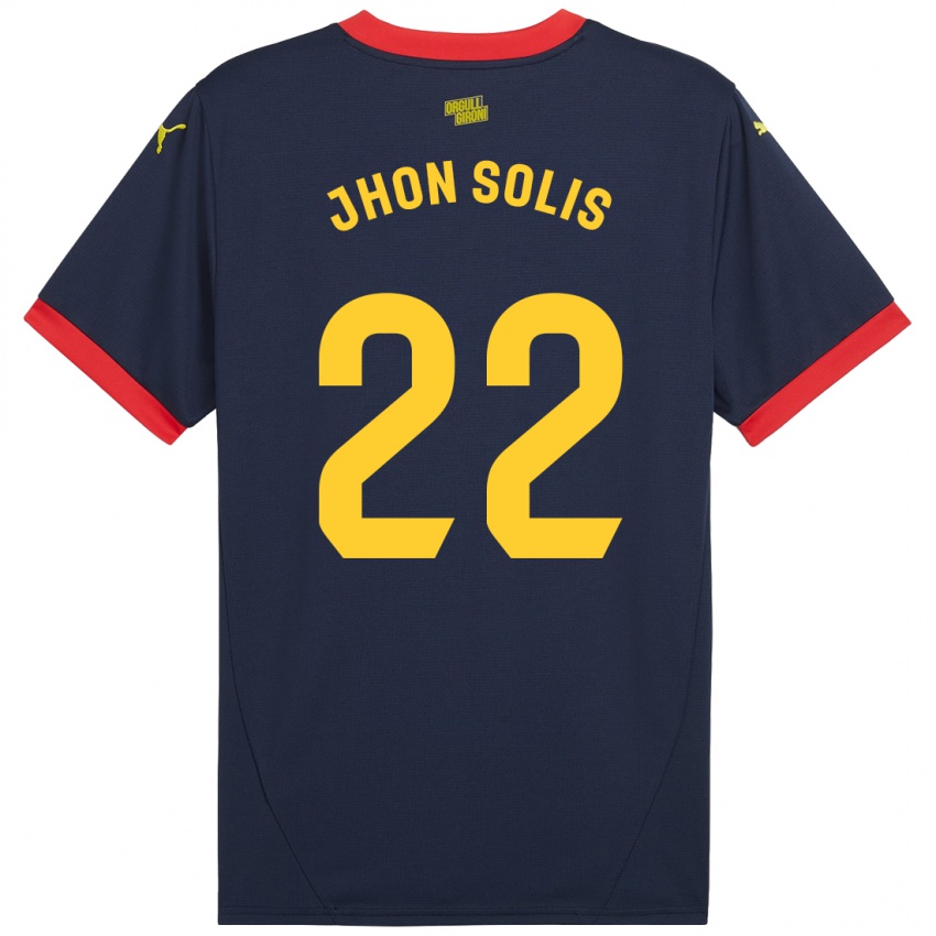 Homem Camisola Jhon Solís #22 Vermelho Marinho Alternativa 2024/25 Camisa Brasil