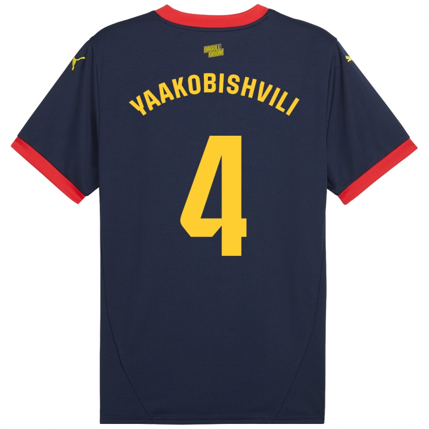 Homem Camisola Antal Yaakobishvili #4 Vermelho Marinho Alternativa 2024/25 Camisa Brasil