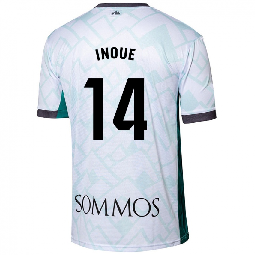 Homem Camisola Moe Inoue #14 Verde Branco Alternativa 2024/25 Camisa Brasil