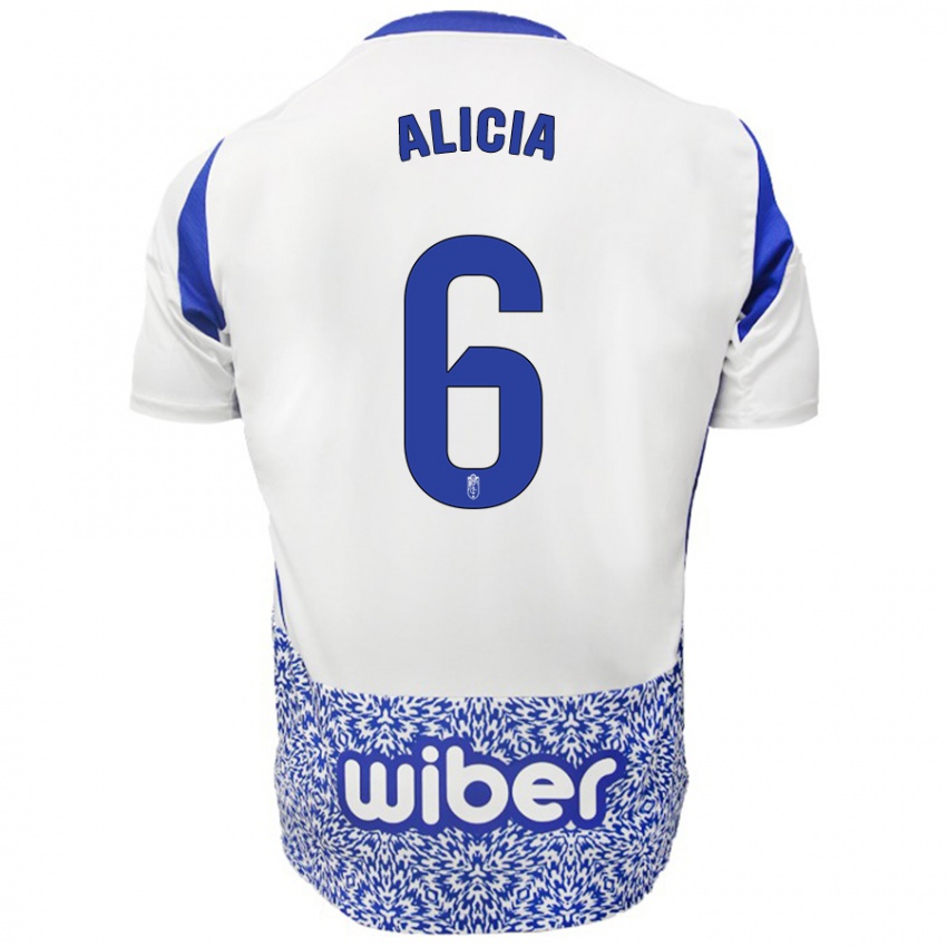 Homem Camisola Alicia #6 Azul Branco Alternativa 2024/25 Camisa Brasil