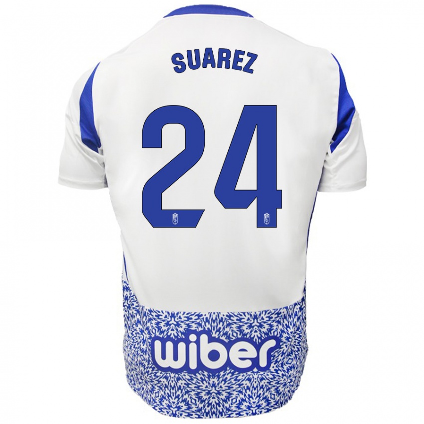 Homem Camisola Carlota Suárez #24 Azul Branco Alternativa 2024/25 Camisa Brasil