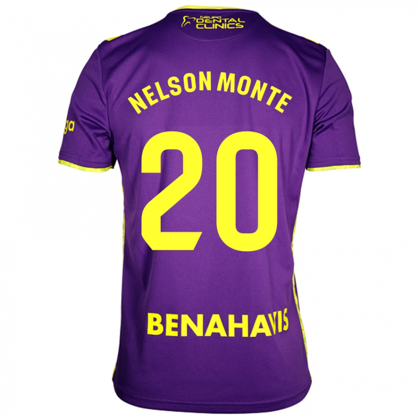 Homem Camisola Nélson Monte #20 Amarelo Roxo Alternativa 2024/25 Camisa Brasil