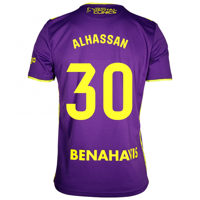 Homem Camisola Mubarak Alhassan #30 Amarelo Roxo Alternativa 2024/25 Camisa Brasil