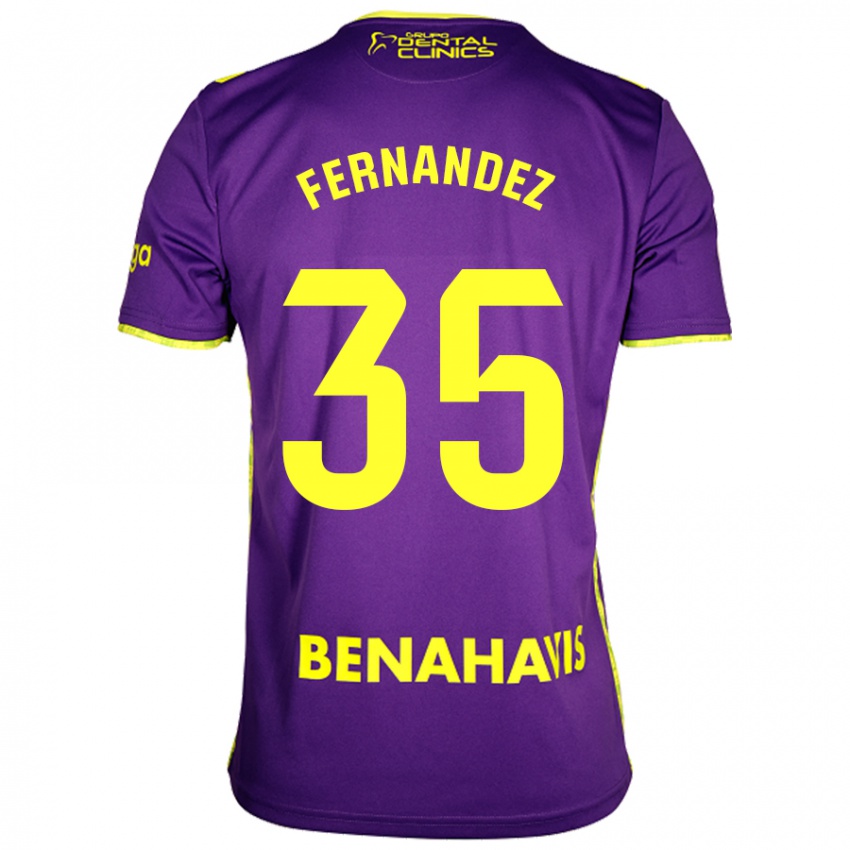 Homem Camisola Inés Fernández #35 Amarelo Roxo Alternativa 2024/25 Camisa Brasil