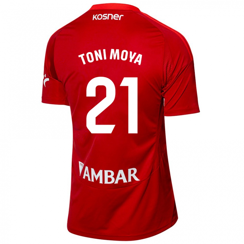 Homem Camisola Toni Moya #21 Azul Branco Alternativa 2024/25 Camisa Brasil