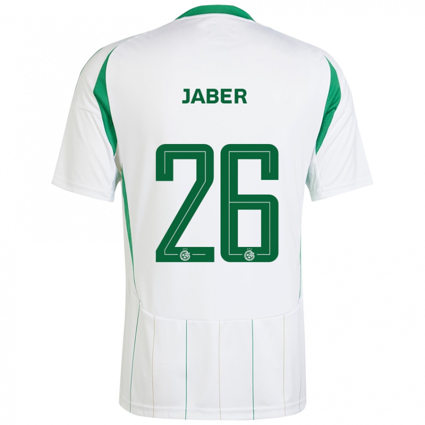 Homem Camisola Mahmoud Jaber #26 Verde Branco Alternativa 2024/25 Camisa Brasil