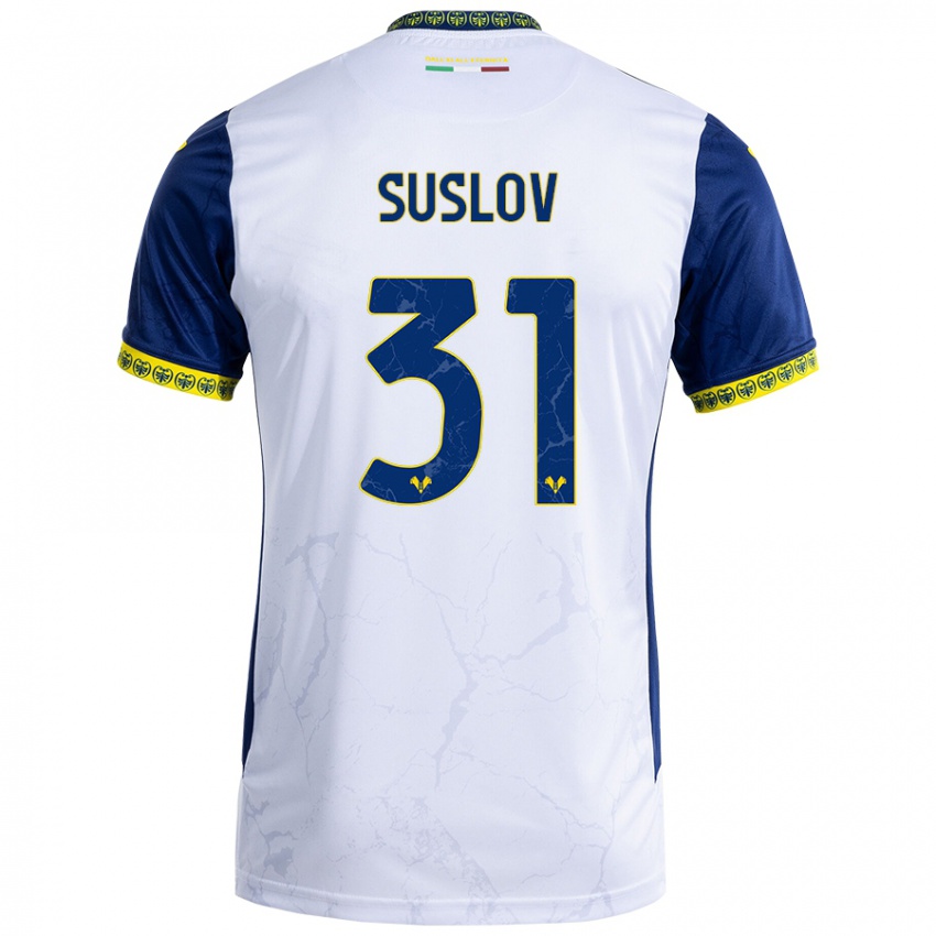 Homem Camisola Tomas Suslov #31 Azul Branco Alternativa 2024/25 Camisa Brasil