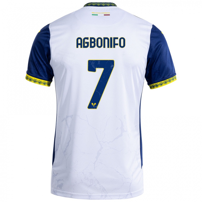 Homem Camisola Richi Agbonifo #7 Azul Branco Alternativa 2024/25 Camisa Brasil