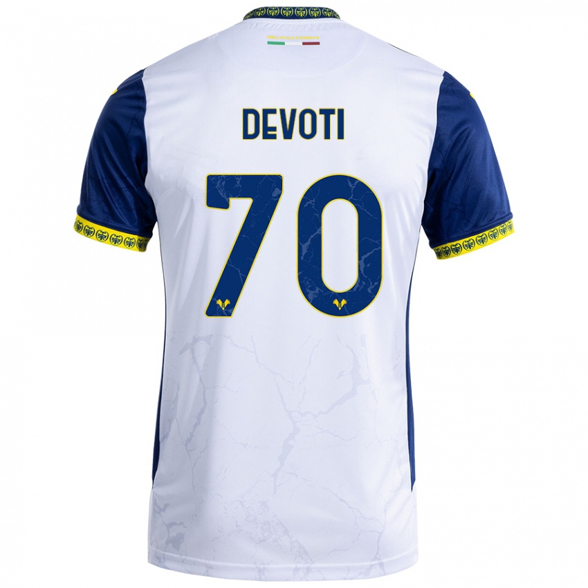 Homem Camisola Andrea Devoti #70 Azul Branco Alternativa 2024/25 Camisa Brasil