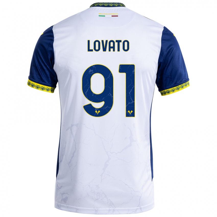 Homem Camisola Enrico Lovato #91 Azul Branco Alternativa 2024/25 Camisa Brasil